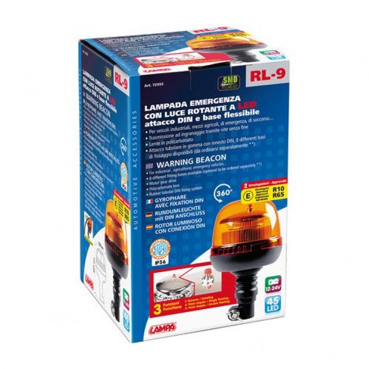 ΦΑΡΟΣ RL-9 12V/24V 3 ΧΡΗΣΕΩΝ 45LED ΒΙΔΩΤΟΣ ΕΛΑΣΤΙΚΟΣ ΠΟΡΤΟΚΑΛΙ 221x130mm ΦΑΡΟΣ RL-9 12V/24V 3 ΧΡΗΣΕΩΝ 45LED ΒΙΔΩΤΟΣ ΕΛΑΣΤΙΚΟΣ ΠΟΡΤΟΚΑΛΙ 221x130mm