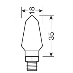 ΦΛΑΣ ΜΟΤΟ MICRO ΜΑΥΡΑ 12V SMD LED 35x18mm 2ΤΕΜ.