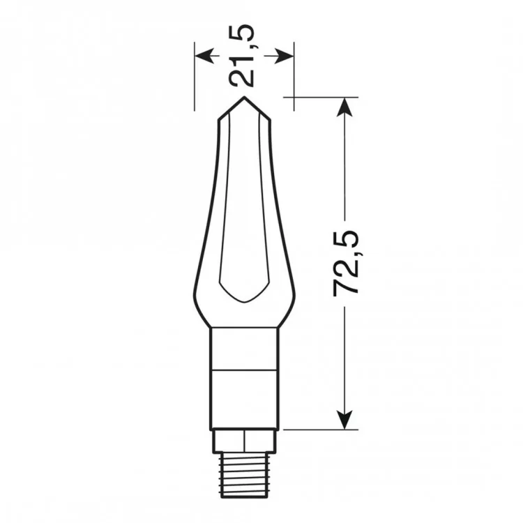 ΦΛΑΣ ΜΟΤΟ ZEPHYR ΜΑΥΡΑ 12V SMD LED 72,5x21,5mm 2ΤΕΜ.