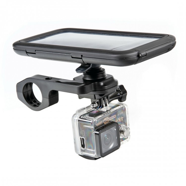 Διπλή Βάση Στήριξης Κινητού και Action Camera Combo της σειράς Optiline για Τιμόνι Ποδηλάτου με διάμετρο από 22 mm έως 31,75 mm και σύστημα Duolock, συμβατή με Θήκες ή Αντάπτορες Κινητού Optiline και Θήκες για Action Cameras Διπλή Βάση Στήριξης Κινητού και Action Camera Combo της σειράς Optiline για Τιμόνι Ποδηλάτου με διάμετρο από 22 mm έως 31,75 mm και σύστημα Duolock, συμβατή με Θήκες ή Αντάπτορες Κινητού Optiline και Θήκες για Action Cameras