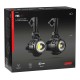 Lampa - Προβολείς Ομίχλης Moto FOG-X1 12V 20W 2123lm 6000-6500K Φ76mm 4 LED Αδιάβροχοι IP68 με Καλωδίωση και Βάσεις Φ24-26mm - Σετ 2 Τεμ. (9158.1-LM)