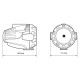 Lampa - Προβολείς Ομίχλης Moto FOG-X2 12V 30W 2100lm 6000-6500K Φ71mm 1 LED Αδιάβροχοι IP68 με Καλωδίωση και Βάσεις Φ38-39mm - Σετ 2 Τεμ. (9158.2-LM)