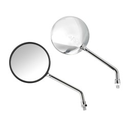 ΚΑΘΡΕΠΤΕΣ MOTO OPAL CHROME ΣΤΡΟΓΓΥΛΟΙ M10x1,25 DX ΧΡΩΜΙΟ LAMPA - 2 τεμ.