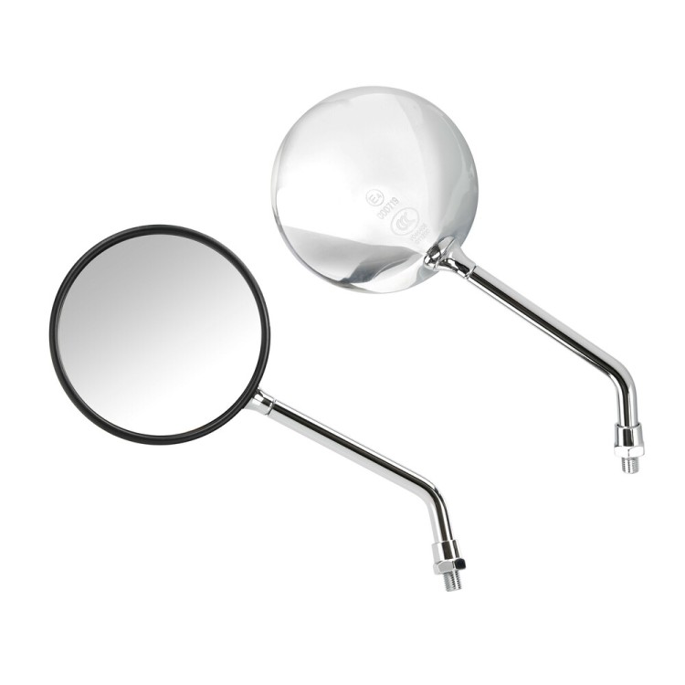 ΚΑΘΡΕΠΤΕΣ MOTO OPAL CHROME ΣΤΡΟΓΓΥΛΟΙ M10x1,25 DX ΧΡΩΜΙΟ LAMPA - 2 τεμ.