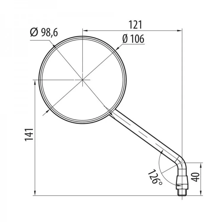 ΚΑΘΡΕΠΤΕΣ MOTO ΣΤΡΟΓΓΥΛΟΙ M10X1,25 DX 106cm STAR CLASSIC LAMPA - 2 ΤΕΜ ΚΑΘΡΕΠΤΕΣ MOTO ΣΤΡΟΓΓΥΛΟΙ M10X1,25 DX 106cm STAR CLASSIC LAMPA - 2 ΤΕΜ