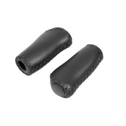 ΧΕΙΡΟΛΑΒΕΣ ΠΟΔΗΛΑΤΟΥ ΔΕΡΜΑΤΙΝΑ VINTAGE 92+92mm 22mm (GRIP SHIFT) ΜΑΥΡΟ 2ΤΕΜ.