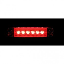 ΦΩΣ ΟΓΚΟΥ 6LED ΚΟΚΚΙΝΟ 12/24V 96mm ΑΔΙΑΒΡΟΧΟ 1ΤΕΜ.