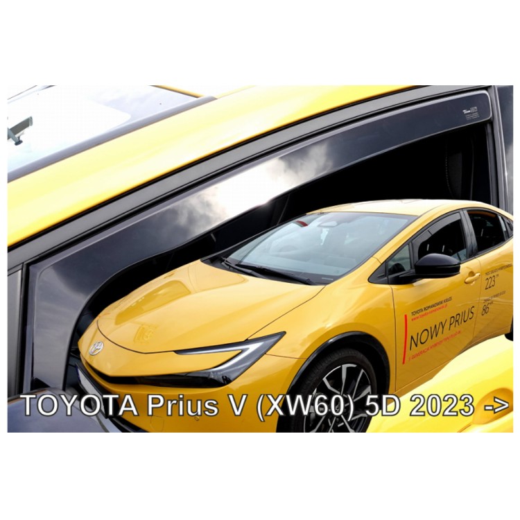 ΑΝΕΜΟΘΡΑΥΣΤΕΣ ΓΙΑ TOYOTA PRIUS XW60 5D 2023+ ΣΕΤ ΑΥΤΟΚΙΝΗΤΟΥ ΑΠΟ ΕΥΚΑΜΠΤΟ ΦΙΜΕ ΠΛΑΣΤΙΚΟ HEKO - 4 ΤΕΜ.