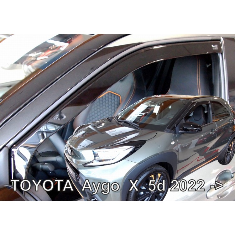 ΑΝΕΜΟΘΡΑΥΣΤΕΣ ΓΙΑ TOYOTA AYGO X 5D 2022+ ? ΖΕΥΓΑΡΙ ΑΠΟ ΕΥΚΑΜΠΤΟ ΦΙΜΕ ΠΛΑΣΤΙΚΟ HEKO - 2 ΤΕΜ.