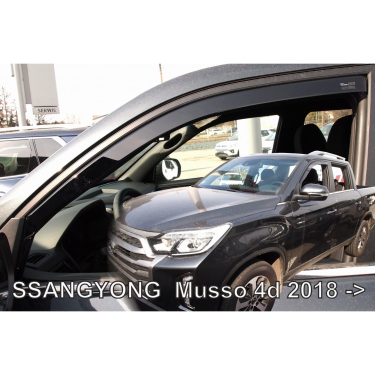 ΑΝΕΜΟΘΡΑΥΣΤΕΣ ΓΙΑ SSANGYONG MUSSO 4D 2018+ ΖΕΥΓΑΡΙ ΑΠΟ ΕΥΚΑΜΠΤΟ ΦΙΜΕ ΠΛΑΣΤΙΚΟ HEKO - 2 ΤΕΜ.