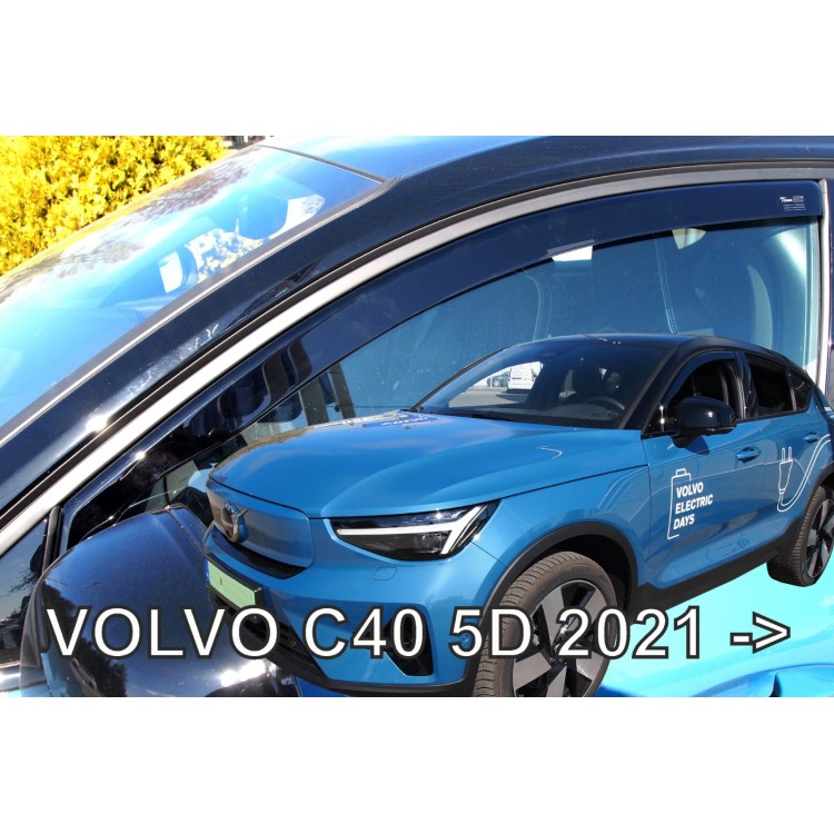 ΑΝΕΜΟΘΡΑΥΣΤΕΣ ΓΙΑ VOLVO C40 5D 2021+  ΖΕΥΓΑΡΙ ΑΠΟ ΕΥΚΑΜΠΤΟ ΦΙΜΕ ΠΛΑΣΤΙΚΟ HEKO - 2 ΤΕΜ.