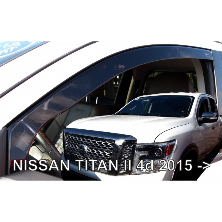 ΑΝΕΜΟΘΡΑΥΣΤΕΣ ΓΙΑ NISSAN TITAN 4D 2015+ ΖΕΥΓΑΡΙ ΑΠΟ ΕΥΚΑΜΠΤΟ ΦΙΜΕ ΠΛΑΣΤΙΚΟ HEKO - 2 ΤΕΜ.