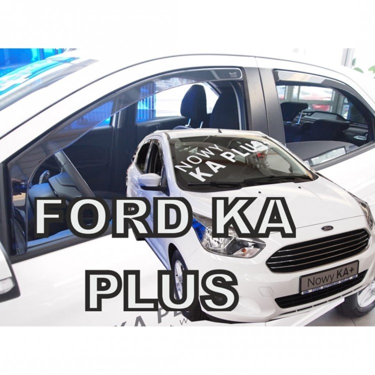 ΑΝΕΜΟΘΡΑΥΣΤΕΣ ΓΙΑ FORD KA PLUS 5D 2014+ ΣΕΤ ΑΥΤΟΚΙΝΗΤΟΥ ΑΠΟ ΕΥΚΑΜΠΤΟ ΦΙΜΕ ΠΛΑΣΤΙΚΟ HEKO - 4 ΤΕΜ.