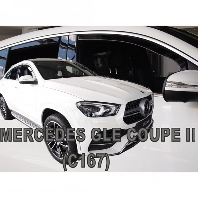 ΑΝΕΜΟΘΡΑΥΣΤΕΣ ΓΙΑ MERCEDES GLE COUPE C167 5D 2019+ ΣΕΤ ΑΥΤΟΚΙΝΗΤΟΥ ΑΠΟ ΕΥΚΑΜΠΤΟ ΦΙΜΕ ΠΛΑΣΤΙΚΟ HEKO - 4 ΤΕΜ.