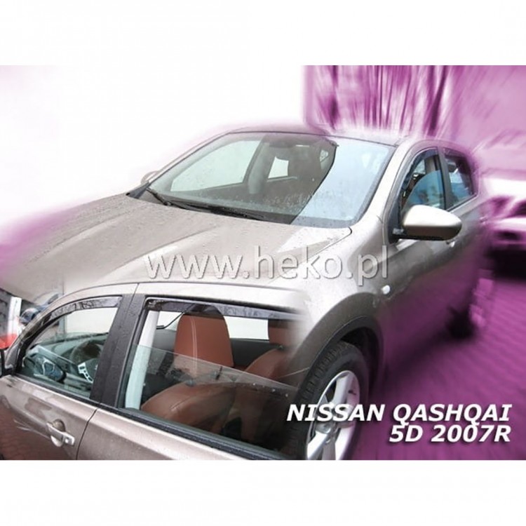 ΑΝΕΜΟΘΡΑΥΣΤΕΣ ΓΙΑ NISSAN QASHQAI I J10 5D 02/2007-2013  ΣΕΤ ΑΥΤΟΚΙΝΗΤΟΥ ΑΠΟ ΕΥΚΑΜΠΤΟ ΦΙΜΕ ΠΛΑΣΤΙΚΟ HEKO - 4 ΤΕΜ.