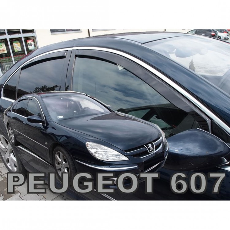 ΑΝΕΜΟΘΡΑΥΣΤΕΣ ΓΙΑ PEUGEOT 607 SEDAN 4D 1999-2010 ΣΕΤ ΑΥΤΟΚΙΝΗΤΟΥ ΑΠΟ ΕΥΚΑΜΠΤΟ ΦΙΜΕ ΠΛΑΣΤΙΚΟ HEKO - 4 ΤΕΜ.