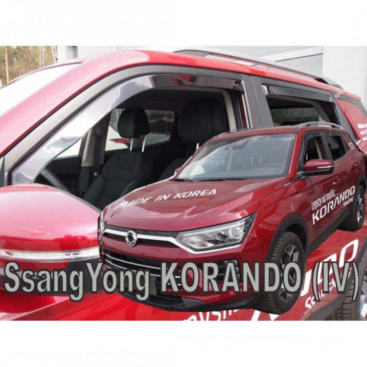 ΑΝΕΜΟΘΡΑΥΣΤΕΣ ΓΙΑ SSANGYONG KORANDO 5D 2019+ ΣΕΤ ΑΥΤΟΚΙΝΗΤΟΥ ΑΠΟ ΕΥΚΑΜΠΤΟ ΦΙΜΕ ΠΛΑΣΤΙΚΟ HEKO - 4 ΤΕΜ.