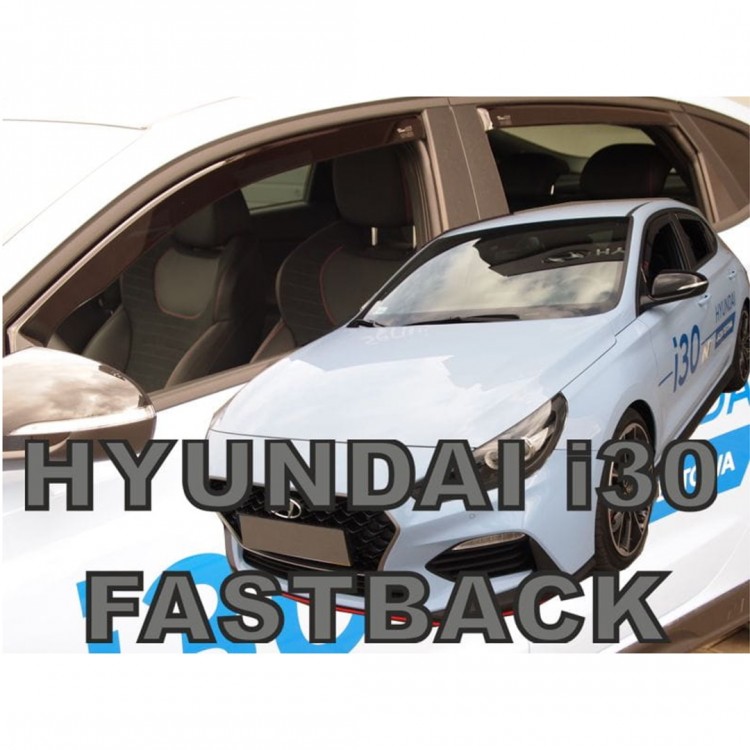 ΑΝΕΜΟΘΡΑΥΣΤΕΣ ΓΙΑ HYUNDAI i30 FASTBACK N 5D 2019+ ΣΕΤ ΑΥΤΟΚΙΝΗΤΟΥ ΑΠΟ ΕΥΚΑΜΠΤΟ ΦΙΜΕ ΠΛΑΣΤΙΚΟ HEKO - 4 ΤΕΜ.