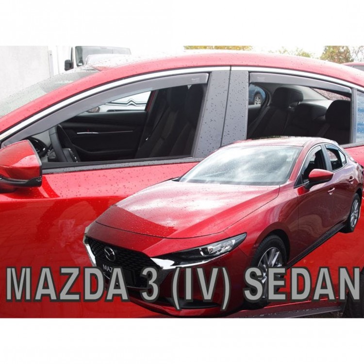 ΑΝΕΜΟΘΡΑΥΣΤΕΣ ΓΙΑ MAZDA 3 4D 2019+ ΣΕΤ ΑΥΤΟΚΙΝΗΤΟΥ ΑΠΟ ΕΥΚΑΜΠΤΟ ΦΙΜΕ ΠΛΑΣΤΙΚΟ HEKO - 4 ΤΕΜ.