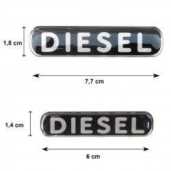 DIESEL ΑΥΤΟΚΟΛΛΗΤΑ 7,7 Χ 1,8 cm / 6 x 1,4 cm ΜΑΥΡΟ/ΧΡΩΜΙΟ ΜΕ ΕΠΙΚΑΛΥΨΗ ΕΠΟΞΕΙΔΙΚΗΣ ΡΥΤΙΝΗΣ (ΥΓΡΟ ΓΥΑΛΙ) - 4 ΤΕΜ. DIESEL ΑΥΤΟΚΟΛΛΗΤΑ 7,7 Χ 1,8 cm / 6 x 1,4 cm ΜΑΥΡΟ/ΧΡΩΜΙΟ ΜΕ ΕΠΙΚΑΛΥΨΗ ΕΠΟΞΕΙΔΙΚΗΣ ΡΥΤΙΝΗΣ (ΥΓΡΟ ΓΥΑΛΙ) - 4 ΤΕΜ.