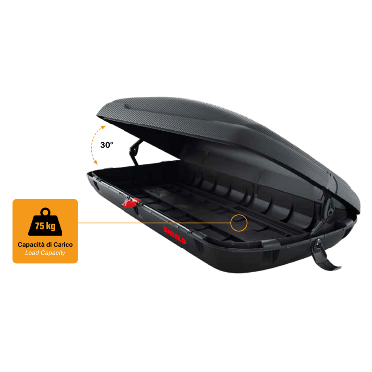 ArtPlast - Μπαγκαζιέρα Οροφής 400 lt Carbon με Διάσταση 169 x 79 x 37,5 cm σε Μαύρο/Ανάγλυφο χρώμα για Επιβατικά Αυτοκίνητα - 1 τεμ. (BA400/PA) ArtPlast - Μπαγκαζιέρα Οροφής 400 lt Carbon με Διάσταση 169 x 79 x 37,5 cm σε Μαύρο/Ανάγλυφο χρώμα για Επιβατικά Αυτοκίνητα - 1 τεμ. (BA400/PA)