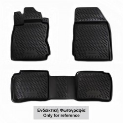 ΠΑΤΑΚΙΑ ΣΕ ΣΚΑΦΗ TPE ΛΑΣΤΙΧΟ ΓΙΑ RENAULT SCENIC II 06/2003-04/2009  ΣΕ ΜΑΥΡΟ ΧΡΩΜΑ NOVLINE - 4 ΤΕΜ.