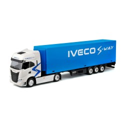 Lampa - Μινιατούρα νταλίκα Iveco S-Way με κοντέινερ 1:43 σε λευκό/μπλε χρώμα Burago - 1 τεμ. (BU31469) Lampa - Μινιατούρα νταλίκα Iveco S-Way με κοντέινερ 1:43 σε λευκό/μπλε χρώμα Burago - 1 τεμ. (BU31469)