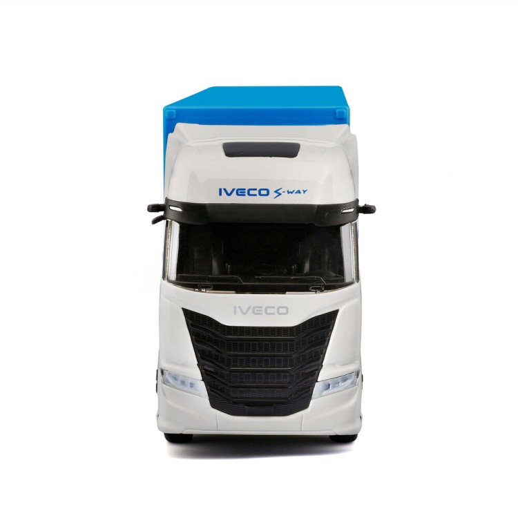 Lampa - Μινιατούρα νταλίκα Iveco S-Way με κοντέινερ 1:43 σε λευκό/μπλε χρώμα Burago - 1 τεμ. (BU31469)