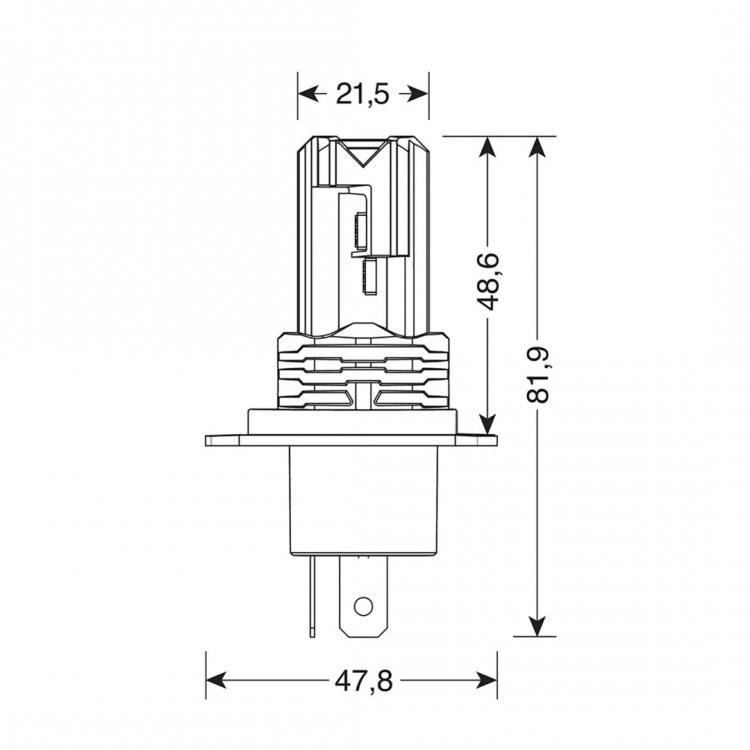 H4 HALO KILLER P43t 9-32V -20W  - 6500K - 3200lm HALO LED KIT SERIES 10 (12 LED ZES CHIPS) - 2 ΤΕΜ.