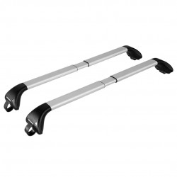 Nordrive - Μπάρα Snap-Fit αλουμινίου τηλεσκοπική 100>136cm με κλειδί πλήρες σετ με πόδια τύπου SW - 2 τεμ. (N15013)