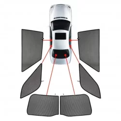 ΚΟΥΡΤΙΝΑΚΙΑ ΜΑΡΚΕ CAR SHADES ΓΙΑ SUZUKI S-CROSS 5D 2013+ - 6 ΤΕΜ.