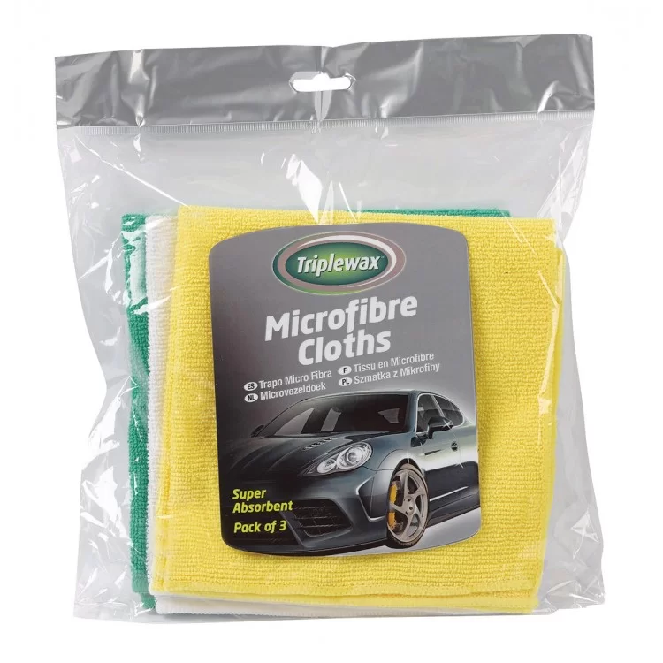 ΠΑΝΙΑ ΚΑΘΑΡΙΣΜΟΥ ΜΕ ΜΙΚΡΟΪΝΕΣ (MICROFIBRE) 34x33cm (ΚΙΤΡΙΝΟ/ΠΡΑΣΙΝΟ/ΛΕΥΚΟ) 3 ΤΕΜ. CARPLAN TRIPLEWAX MICROFIBRE CLOTHS ΠΑΝΙΑ ΚΑΘΑΡΙΣΜΟΥ ΜΕ ΜΙΚΡΟΪΝΕΣ (MICROFIBRE) 34x33cm (ΚΙΤΡΙΝΟ/ΠΡΑΣΙΝΟ/ΛΕΥΚΟ) 3 ΤΕΜ. CARPLAN TRIPLEWAX MICROFIBRE CLOTHS
