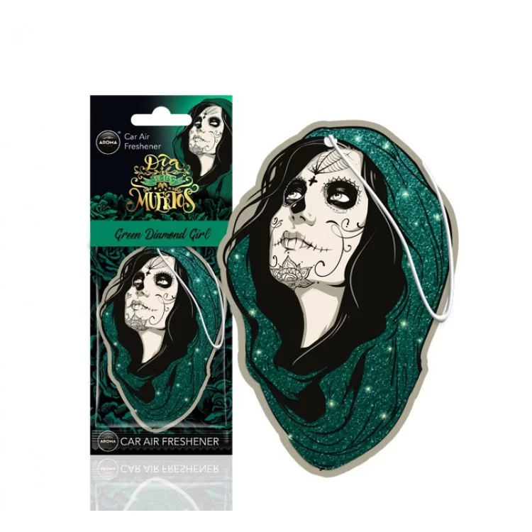 ΑΡΩΜΑΤΙΚΟ ΚΡΕΜΑΣΤΟ AROMA CAR MUERTOS GREEN DIAMONT GIRL ΑMiO - 1 TEM. ΑΡΩΜΑΤΙΚΟ ΚΡΕΜΑΣΤΟ AROMA CAR MUERTOS GREEN DIAMONT GIRL ΑMiO - 1 TEM.
