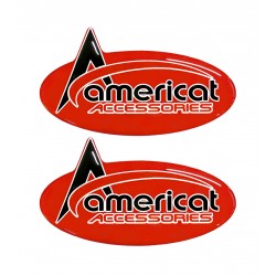 ΔΙΑΦΗΜΙΣΤΙΚΑ ΑΥΤΟΚΟΛΛΗΤΑ AMERICAT ΚΟΚΚΙΝΟ 2ΤΕΜ.