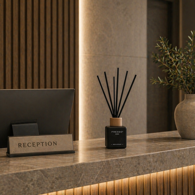 Fresso - Αρωματικό Χώρου με Στικ Molise 100 ml Premium Home Reed Diffuser με FlowScent, Μαύρο Γυάλινο Μπουκάλι και Μαύρα Στικ από Fiberglass - 1 Τεμ. (390020/FRE) Fresso - Αρωματικό Χώρου με Στικ Molise 100 ml Premium Home Reed Diffuser με FlowScent, Μαύρο Γυάλινο Μπουκάλι και Μαύρα Στικ από Fiberglass - 1 Τεμ. (390020/FRE)