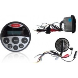 HASDA MP3 PLAYER 89mm - 12V - 4X25W ΜΕ ΡΑΔΙΟΦΩΝΟ / USB / BLUETOOTH (ΑΔΙΑΒΡΟΧΟ/ΣΤΡΟΓΓΥΛΟ/ΜΑΥΡΟ)