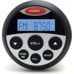 HASDA MP3 PLAYER 89mm - 12V - 4X25W ΜΕ ΡΑΔΙΟΦΩΝΟ / USB / BLUETOOTH (ΑΔΙΑΒΡΟΧΟ/ΣΤΡΟΓΓΥΛΟ/ΜΑΥΡΟ)