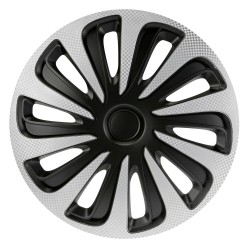Lampa - Σετ Τάσια Αυτοκινήτου 17’’ Kojin Carbon TECH-ONE από υλικό ABS Ασημί / Μαύρο - 4 TEM (L3148.1)
