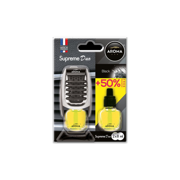 Amio – Αρωματικό Αεραγωγού Aroma Supreme Duo Black +50% για Φρεσκάδα & Καθημερινή Χρήση – 1 Τεμ. (A92259/AM) Amio – Αρωματικό Αεραγωγού Aroma Supreme Duo Black +50% για Φρεσκάδα & Καθημερινή Χρήση – 1 Τεμ. (A92259/AM)