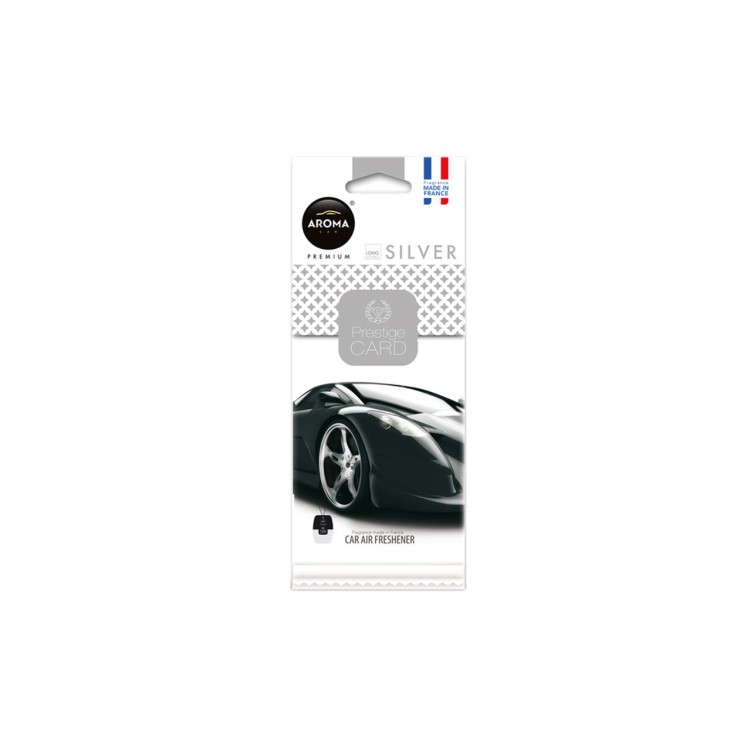 Amio – Αρωματικό Αυτοκινήτου Κρεμαστό Aroma Prestige Card Silver για Φρεσκάδα & Καθημερινή Χρήση – 1 Τεμ. (A92665/AM)