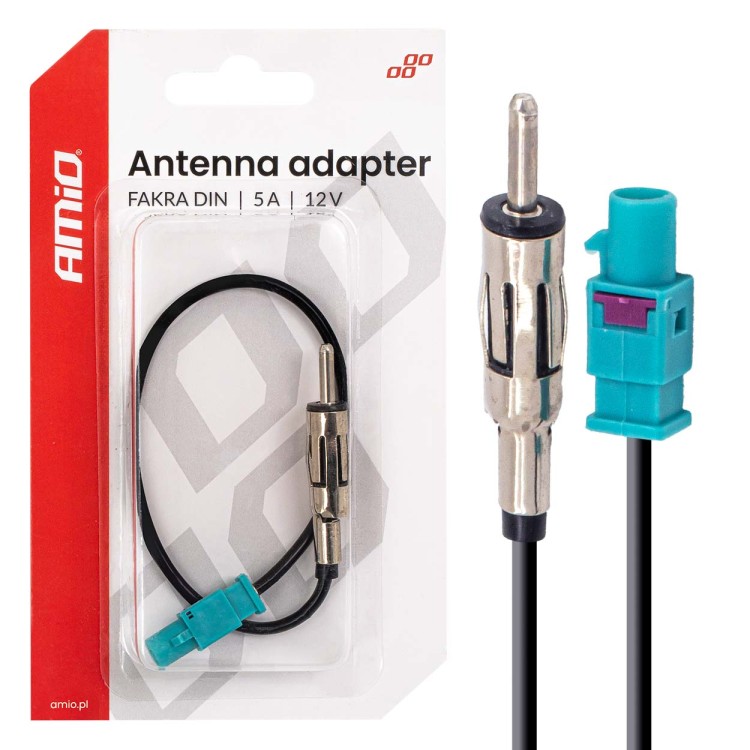 Amio – Αντάπτορας Κεραίας FAKRA σε DIN 12V 5A για Σταθερό Σήμα & Αξιόπιστη Σύνδεση – 1 Τεμ. (04443/AM)