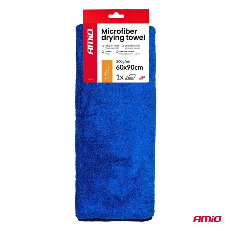 Amio – Πανί Στεγνώματος Μικροϊνών 60x90cm 800GSM για Γρήγορο Στέγνωμα & Χωρίς Γρατζουνιές – 1 Τεμ. (04488/AM) Amio – Πανί Στεγνώματος Μικροϊνών 60x90cm 800GSM για Γρήγορο Στέγνωμα & Χωρίς Γρατζουνιές – 1 Τεμ. (04488/AM)