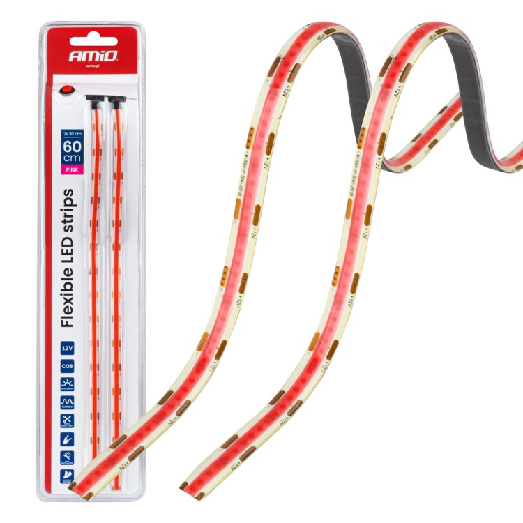 Amio – Ταινία LED COB 12V Ροζ 2x30cm Flexible για Εντυπωσιακό Εσωτερικό Φωτισμό & Easy Install – Σετ 2 Τεμ. (04570/AM) Amio – Ταινία LED COB 12V Ροζ 2x30cm Flexible για Εντυπωσιακό Εσωτερικό Φωτισμό & Easy Install – Σετ 2 Τεμ. (04570/AM)