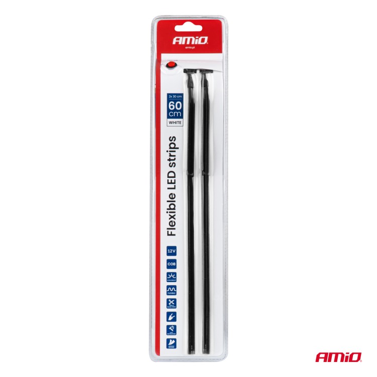 Amio – Ταινία LED COB 12V Λευκή 2x30cm Flexible Πλαϊνού Φωτισμού για Σήμανση & Καθαρό Φως – Σετ 2 Τεμ. (04575/AM) Amio – Ταινία LED COB 12V Λευκή 2x30cm Flexible Πλαϊνού Φωτισμού για Σήμανση & Καθαρό Φως – Σετ 2 Τεμ. (04575/AM)