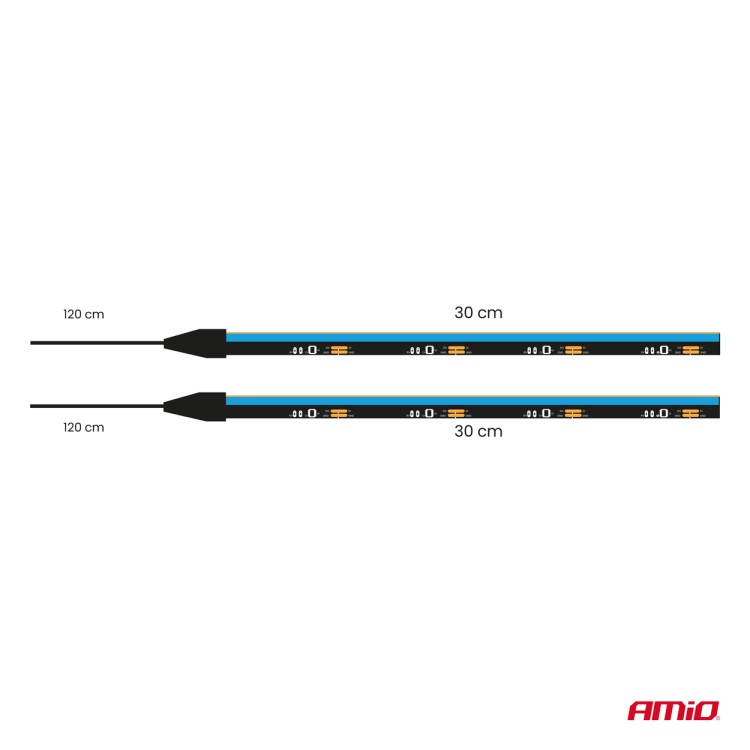 Amio – Ταινία LED COB 12V Μπλε 2x30cm Flexible Πλαϊνού Φωτισμού για Σήμανση & Dynamic Look – Σετ 2 Τεμ. (04578/AM) Amio – Ταινία LED COB 12V Μπλε 2x30cm Flexible Πλαϊνού Φωτισμού για Σήμανση & Dynamic Look – Σετ 2 Τεμ. (04578/AM)