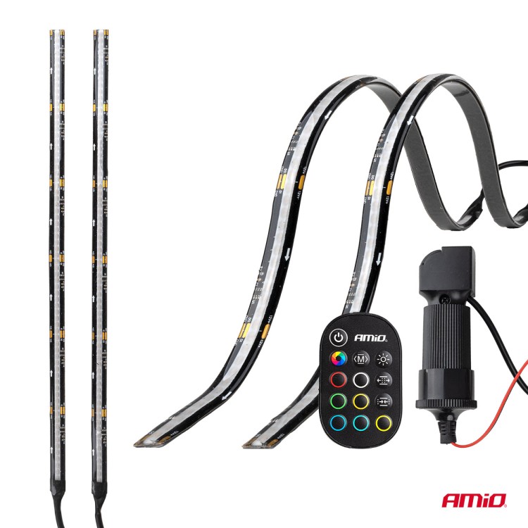 Amio – Ταινία LED RGB 12V 2x30cm Flexible με Τηλεχειριστήριο για Πολύχρωμο Εσωτερικό Φωτισμό & Easy Control – Σετ 2 Τεμ. (04579/AM) Amio – Ταινία LED RGB 12V 2x30cm Flexible με Τηλεχειριστήριο για Πολύχρωμο Εσωτερικό Φωτισμό & Easy Control – Σετ 2 Τεμ. (04579/AM)