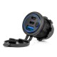 Amio – Φορτιστής Αναπτήρα 12/24V 2xUSB-C + USB QC3.0 για Ταχεία Φόρτιση & Ασφαλή Χρήση με LED – 1 Τεμ. (04596/AM) Amio – Φορτιστής Αναπτήρα 12/24V 2xUSB-C + USB QC3.0 για Ταχεία Φόρτιση & Ασφαλή Χρήση με LED – 1 Τεμ. (04596/AM)