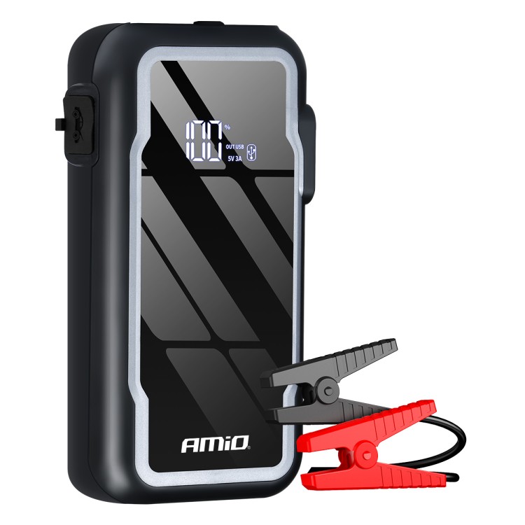 Amio - Φορητός Εκκινητής Μπαταρίας 3 σε 1 τύπου Jump Starter με Φως LED και Powerbank τάση λειτουργίας 12V απόδοσης 12Ah 800-1600A για Επιβατικά Αυτοκίνητα - 1 τεμ. (04678/AM) Amio - Φορητός Εκκινητής Μπαταρίας 3 σε 1 τύπου Jump Starter με Φως LED και Powerbank τάση λειτουργίας 12V απόδοσης 12Ah 800-1600A για Επιβατικά Αυτοκίνητα - 1 τεμ. (04678/AM)