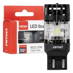 Amio – LED CSP T20D W21/5W 7443 Καρφωτό 12V 66W 4800lm 6500K Full CANBUS για Στοπ & Θέσης Ισχυρό Φως – 1 Τεμ. (04687/AM) Amio – LED CSP T20D W21/5W 7443 Καρφωτό 12V 66W 4800lm 6500K Full CANBUS για Στοπ & Θέσης Ισχυρό Φως – 1 Τεμ. (04687/AM)