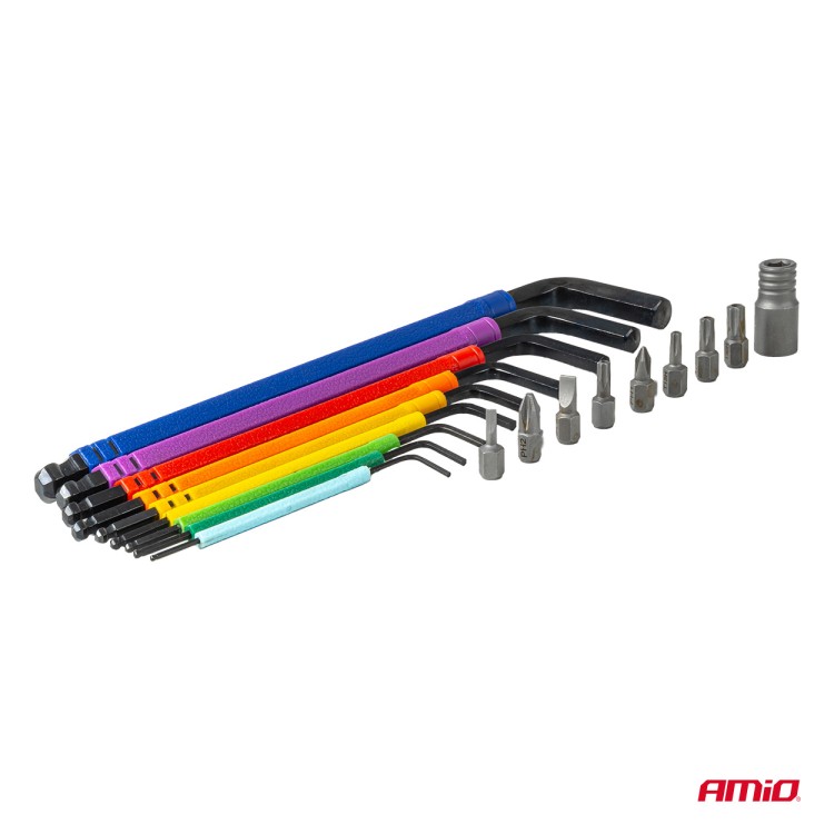 Amio – Κλειδιά Allen Imbus CR-V 1.5-10mm με Μύτες & Αντάπτορα Heavy Duty για Σταθερή Τοποθέτηση Εργαλείου & Καθημερινή Χρήση – Σετ 18 Τεμ. (04787/AM) Amio – Κλειδιά Allen Imbus CR-V 1.5-10mm με Μύτες & Αντάπτορα Heavy Duty για Σταθερή Τοποθέτηση Εργαλείου & Καθημερινή Χρήση – Σετ 18 Τεμ. (04787/AM)